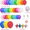 146pcs Rainbow Balloon Arch Kit, 12 Assorted Multicolor Balloons for Birthday Party, Anniversary, Festival, Carnival Circus Decoration with Star Foil Confetti Balloons